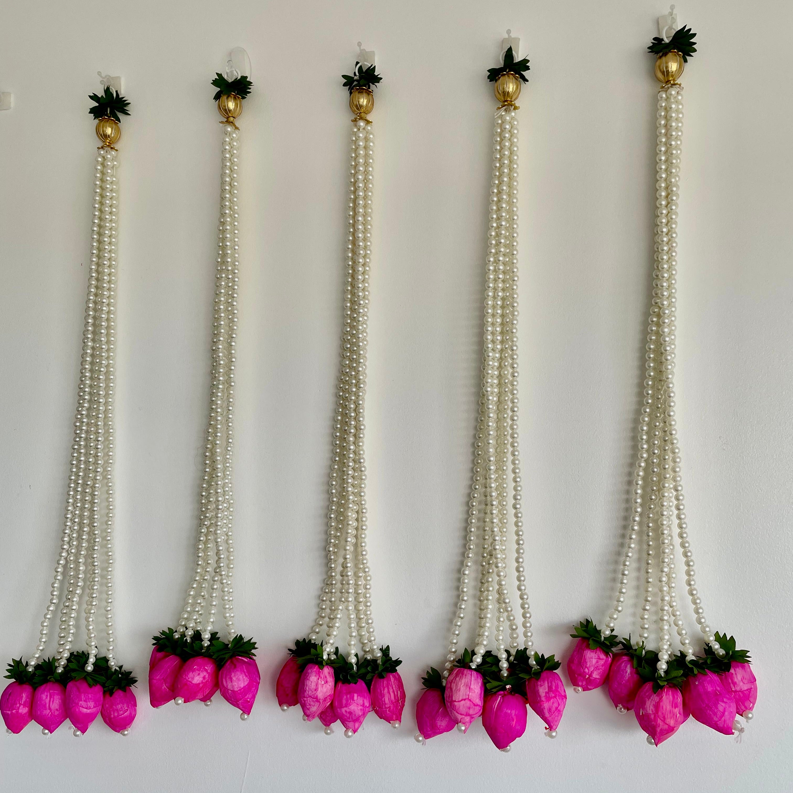 6 Bud Lotus Pearl Hanging (Set of 2)