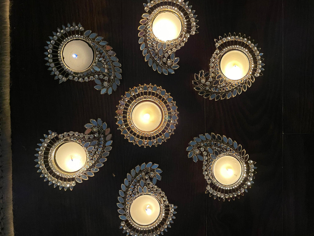 Paisley Mirror Diya (1pc)