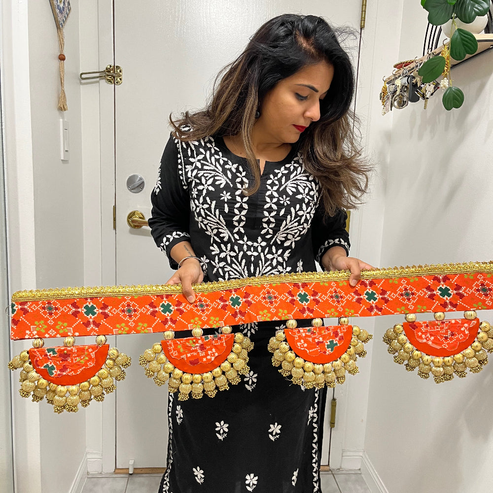 Reversible Patola Toran with Beads