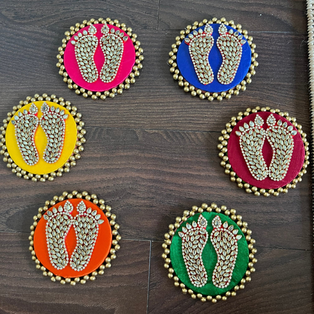 Kundan Laxmi Charan Mat - Orange