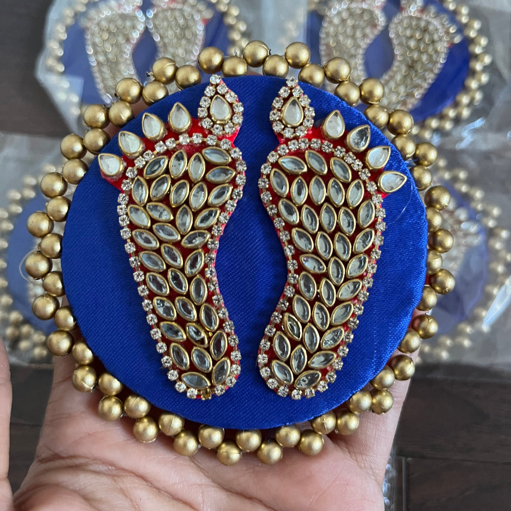 Kundan Laxmi Charan Mat - Blue
