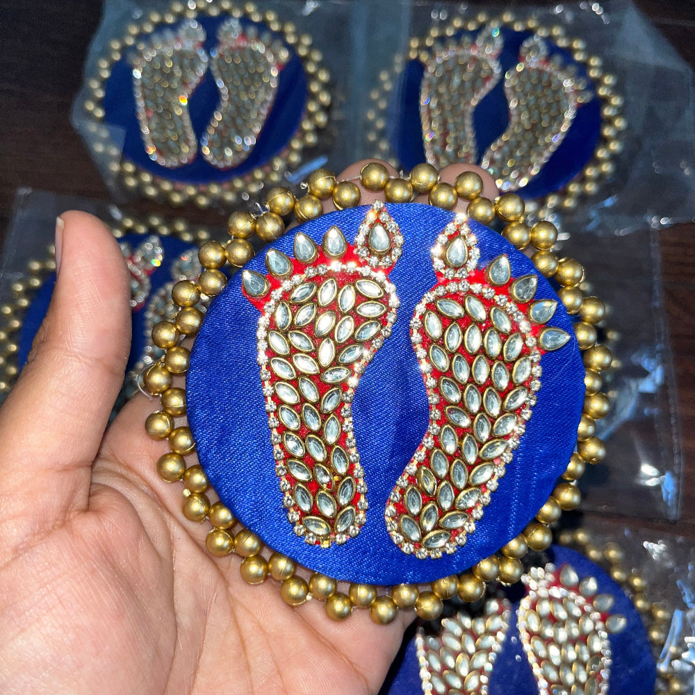 Kundan Laxmi Charan Mat - Blue