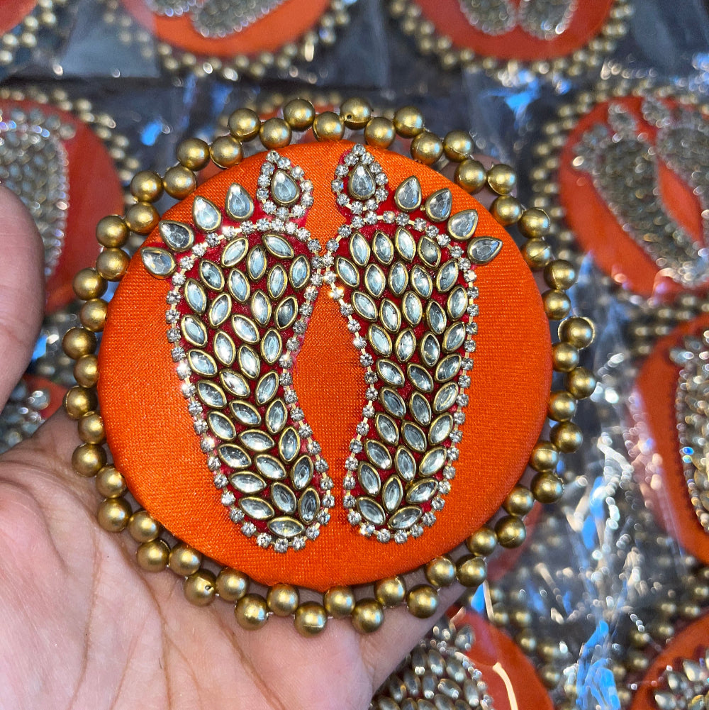 Kundan Laxmi Charan Mat - Orange