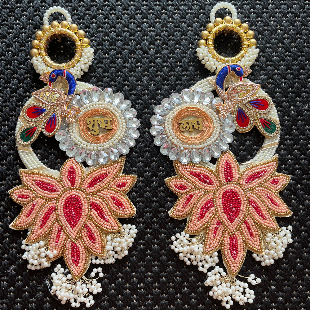 Shubh - Labh Peacock Floral Hangings