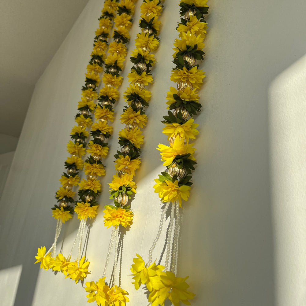 Yellow Floral Hanging (Set of 2)
