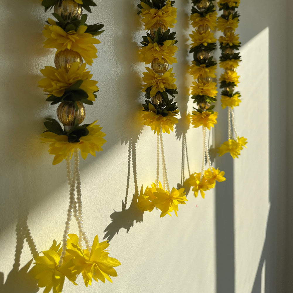 Yellow Floral Hanging (Set of 2)