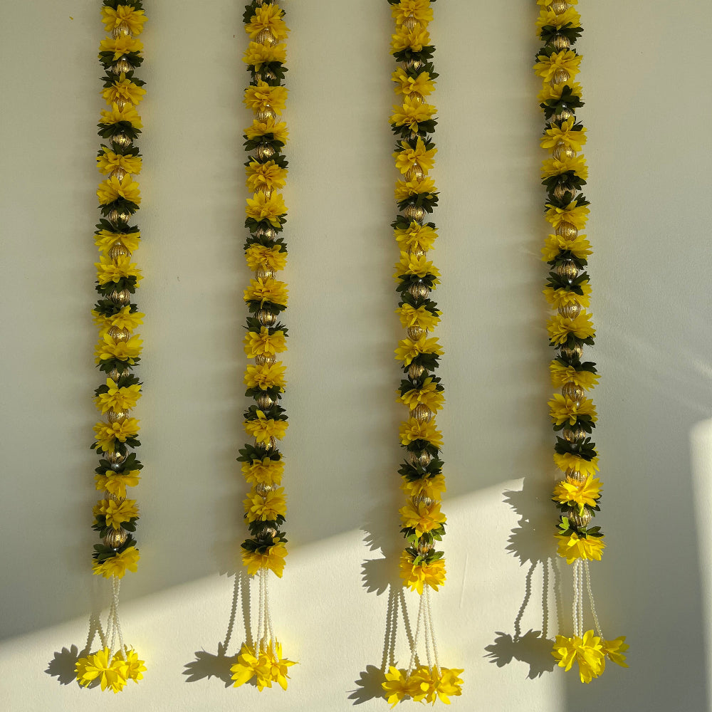 Yellow Floral Hanging (Set of 2)