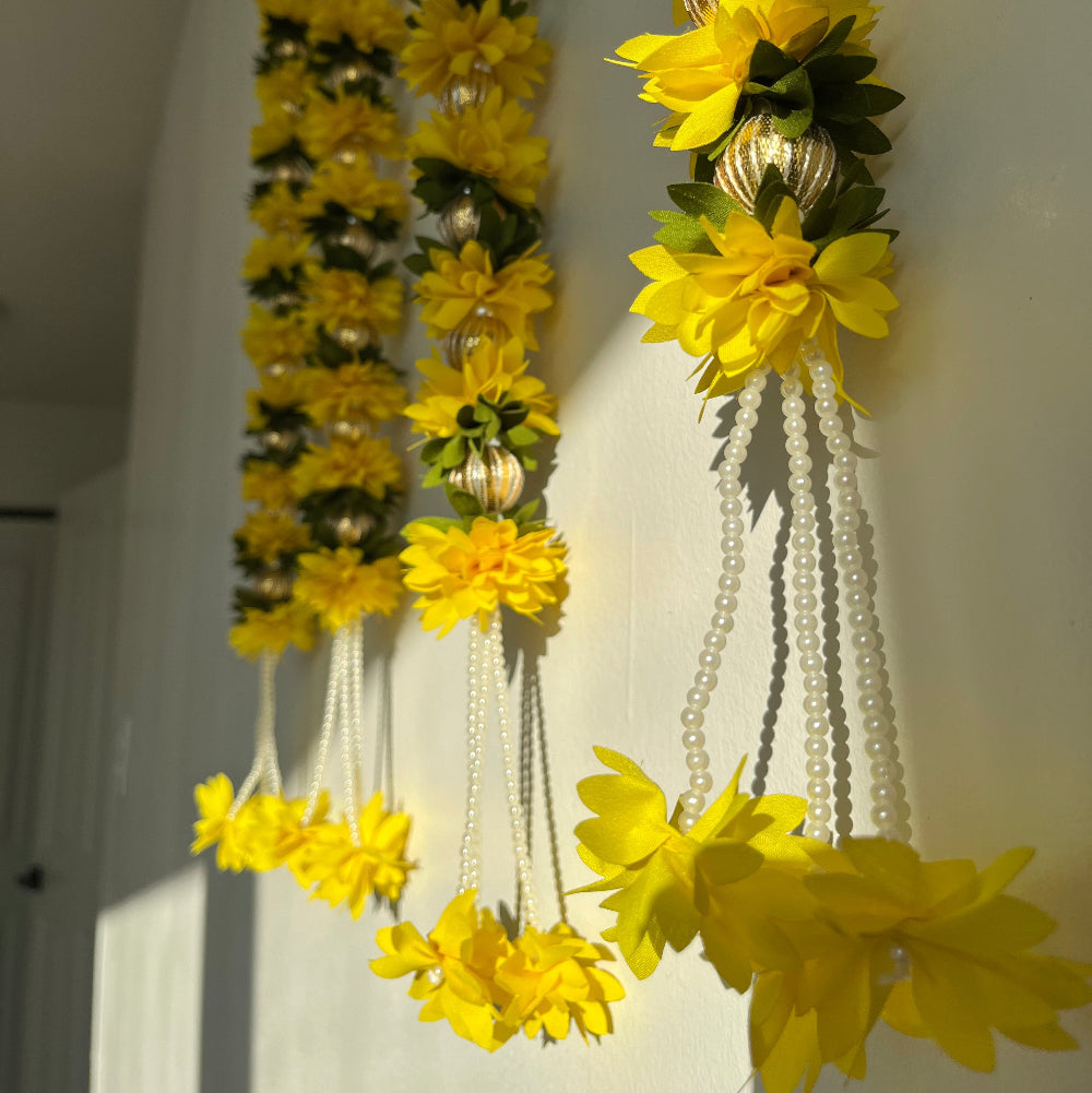 Yellow Floral Hanging (Set of 2)