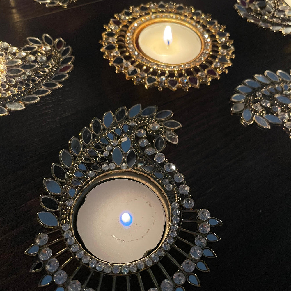 Paisley Mirror Diya (1pc)