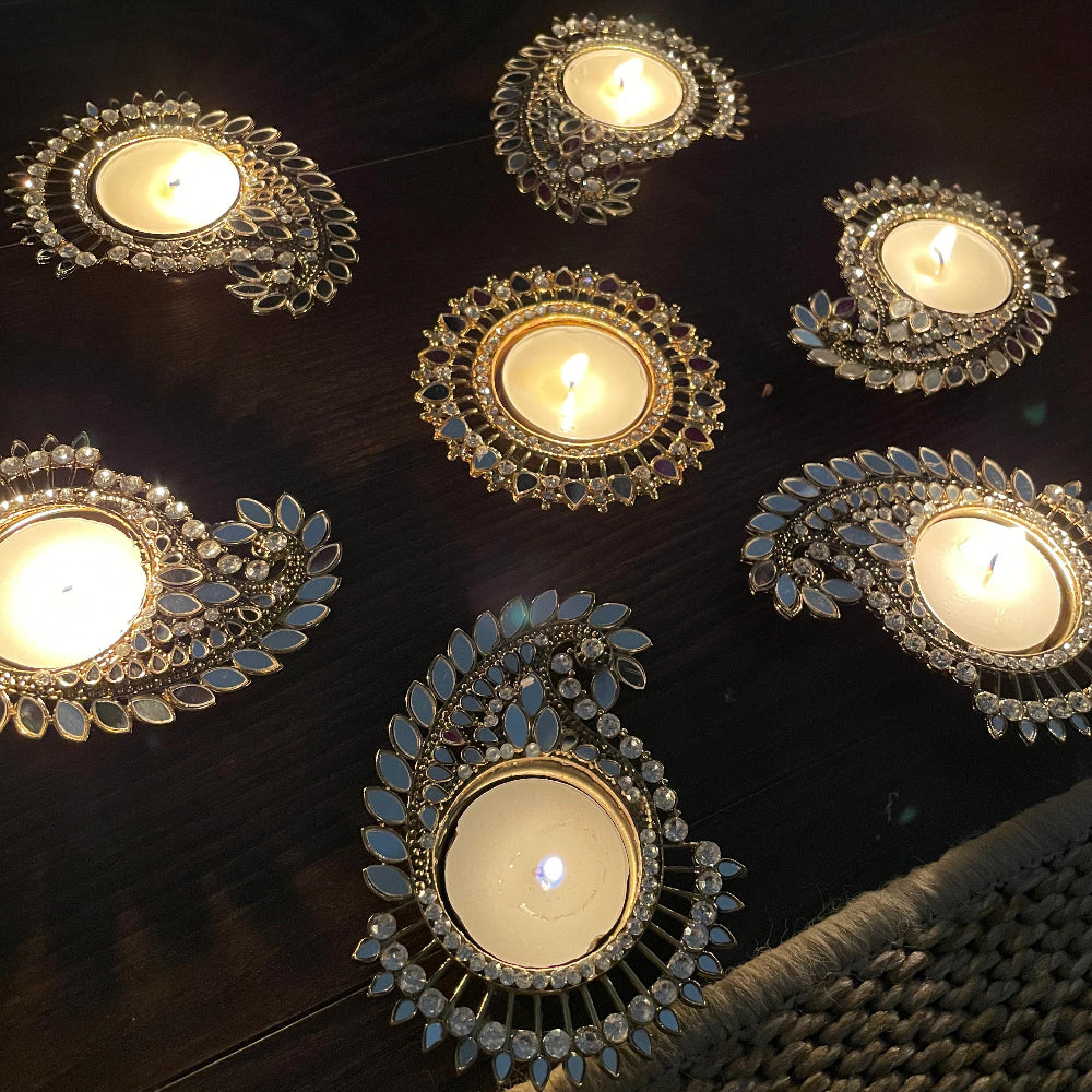 Paisley Mirror Diya (1pc)