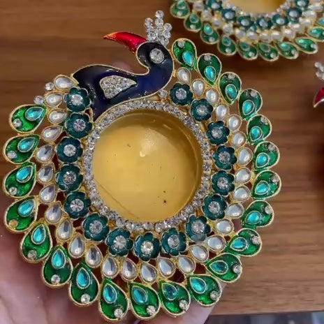 Peacock Festive Diya (1pc)