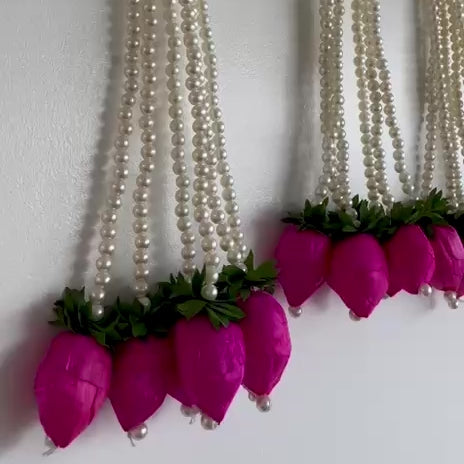 6 Bud Lotus Pearl Hanging (Set of 2)